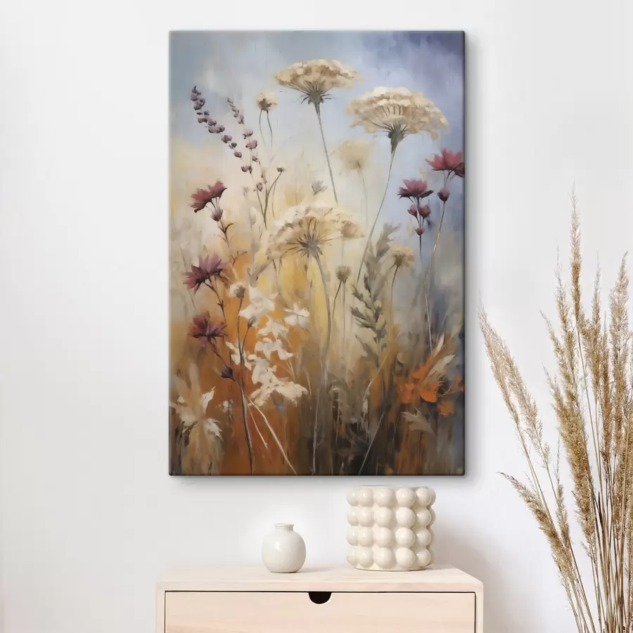 Wandbilder Wildblumen und Gräser, Nachbildung eines Gemäldes s50144
