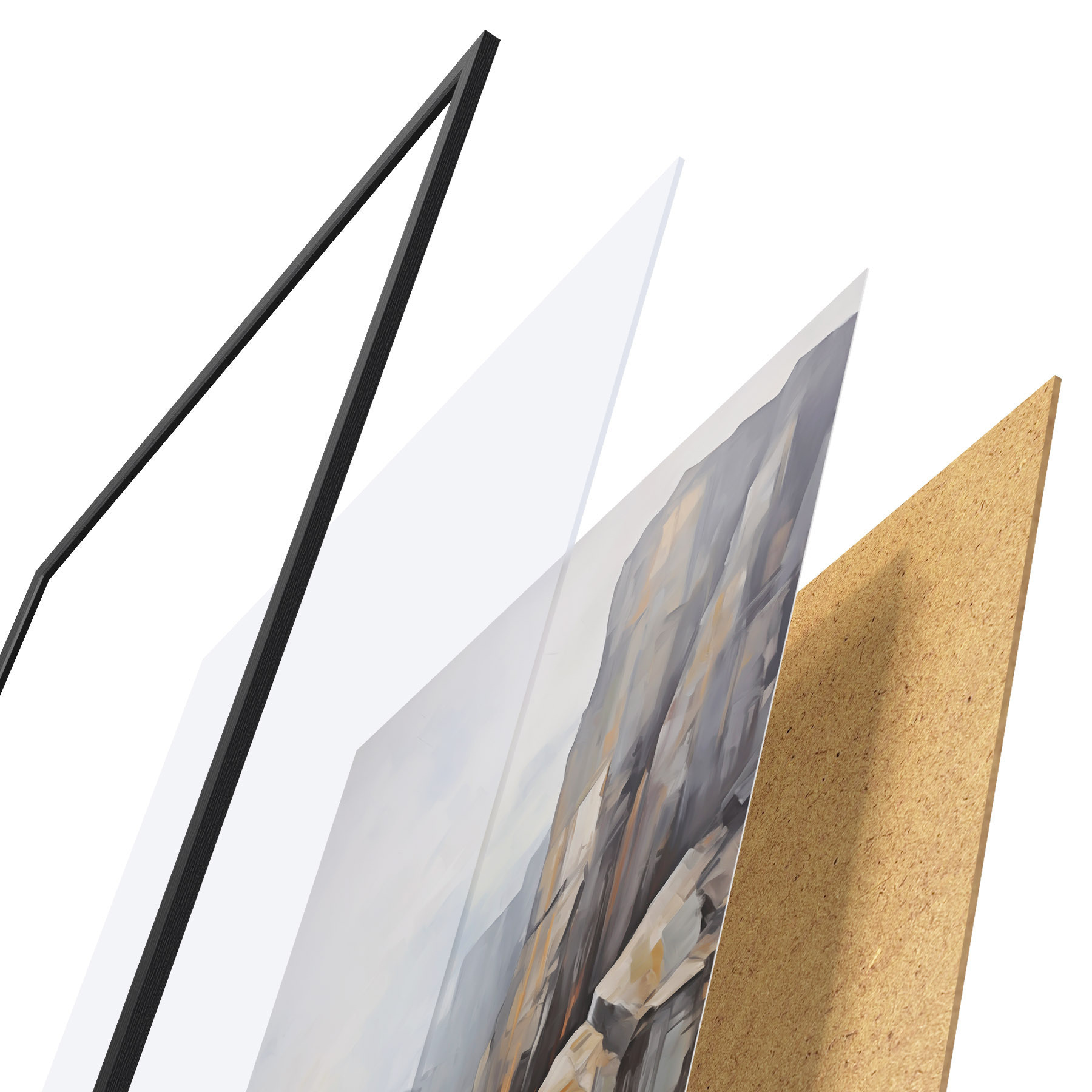 Poster Steine, Nachahmung der Malerei f50134