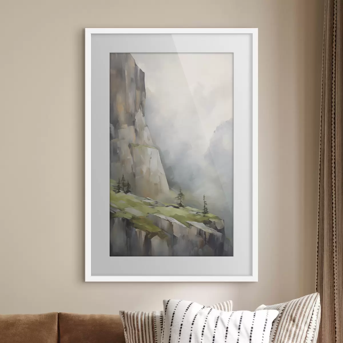 Poster Berglandschaft, Nachbildung eines Gemäldes f50135