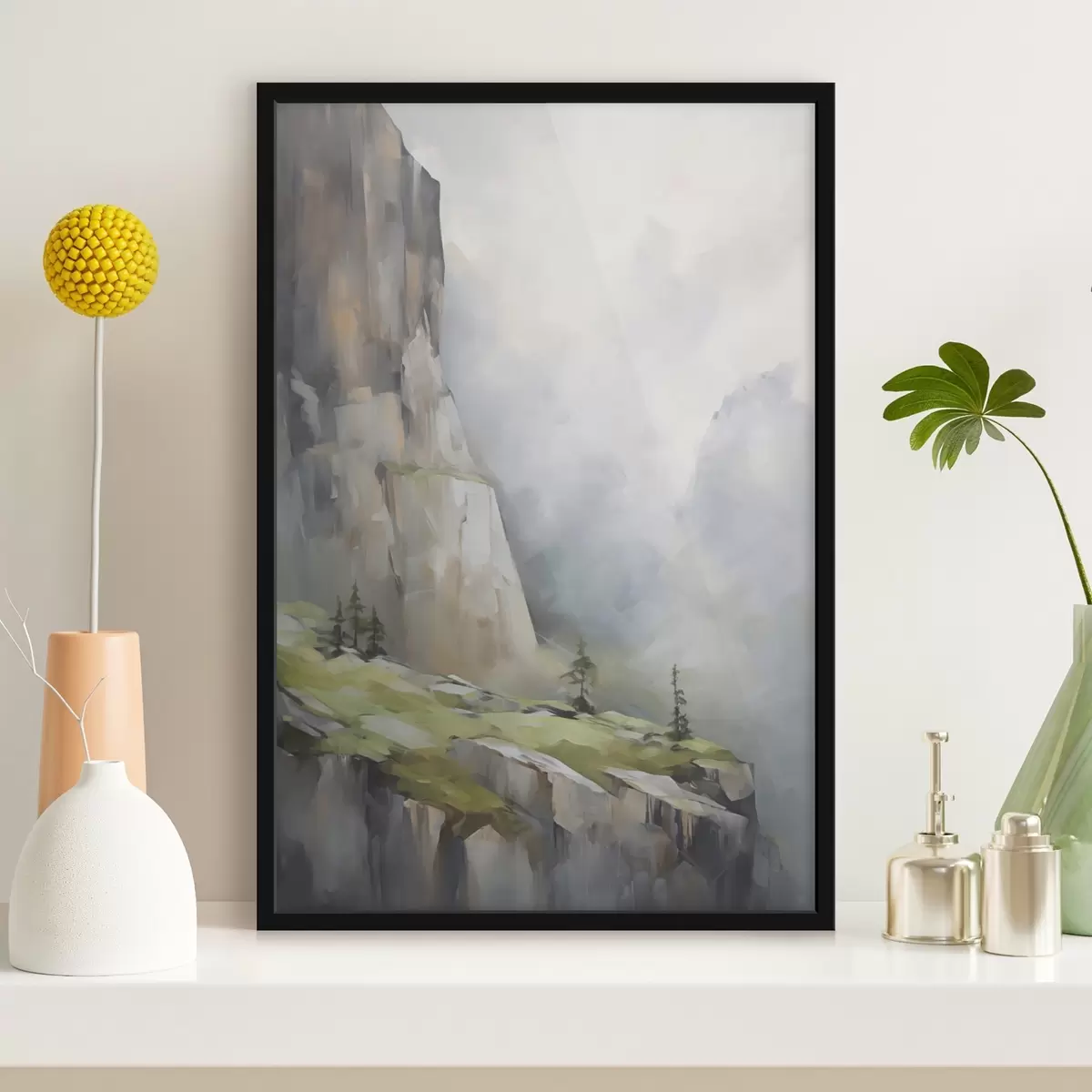 Poster Berglandschaft, Nachbildung eines Gemäldes f50135