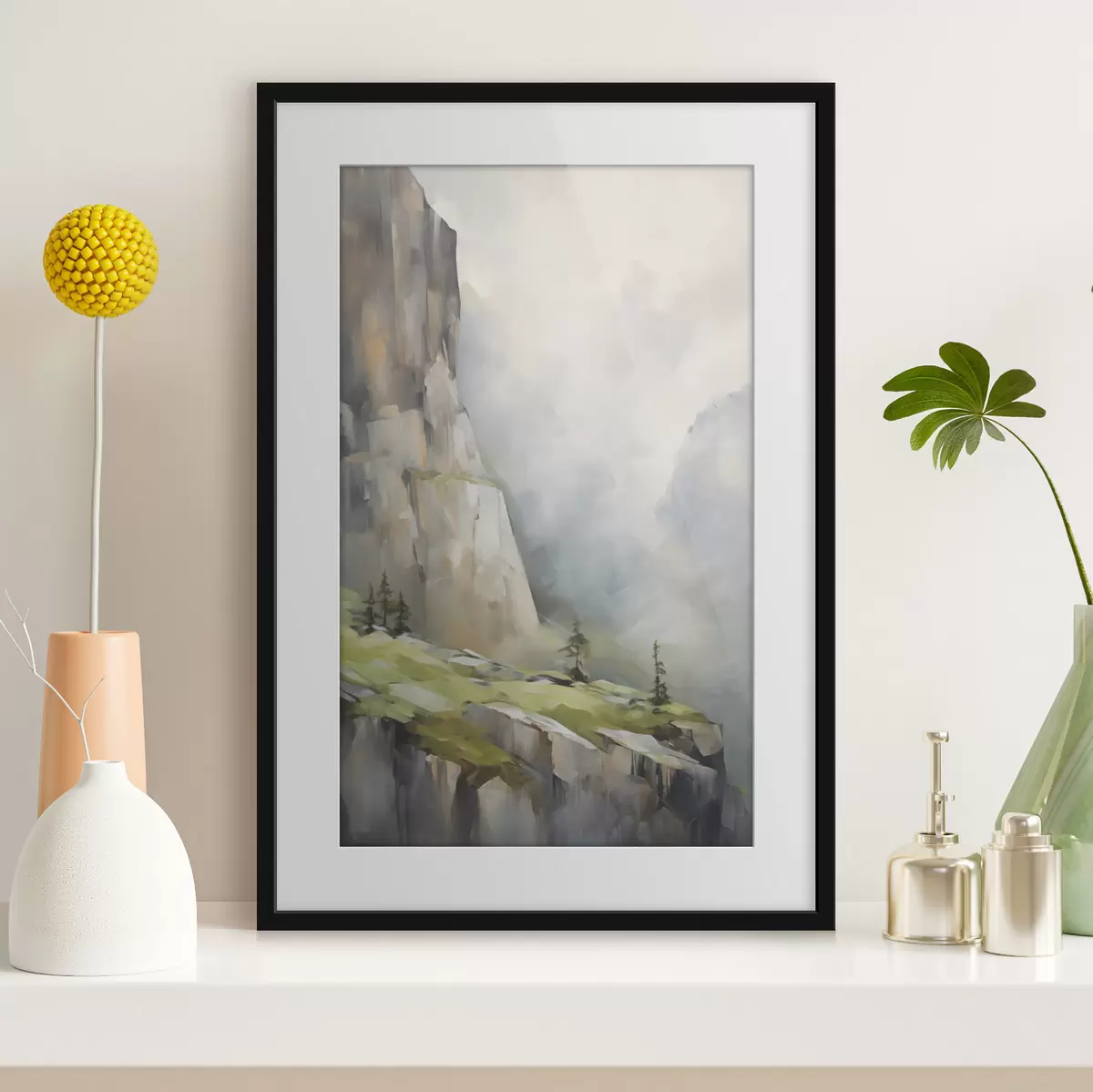 Poster Berglandschaft, Nachbildung eines Gemäldes f50135