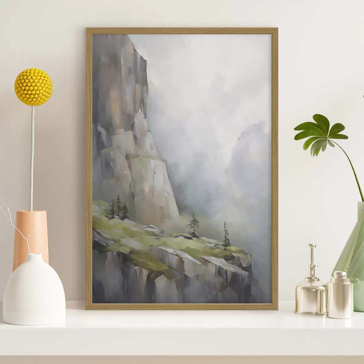 Poster Berglandschaft, Nachbildung eines Gemäldes f50135