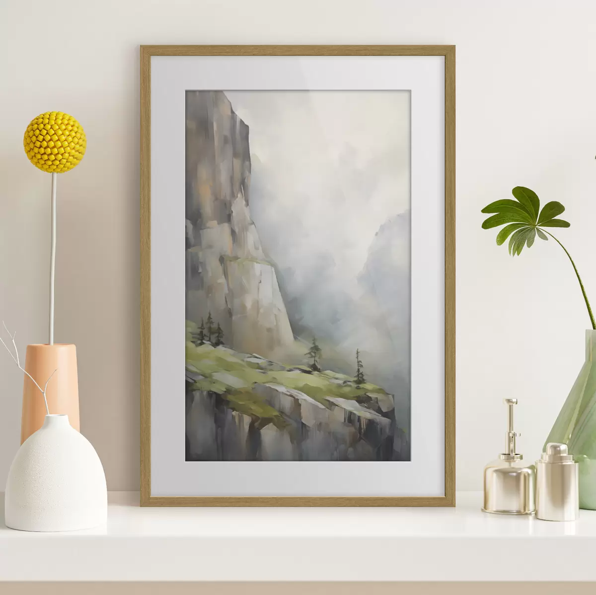 Poster Berglandschaft, Nachbildung eines Gemäldes f50135