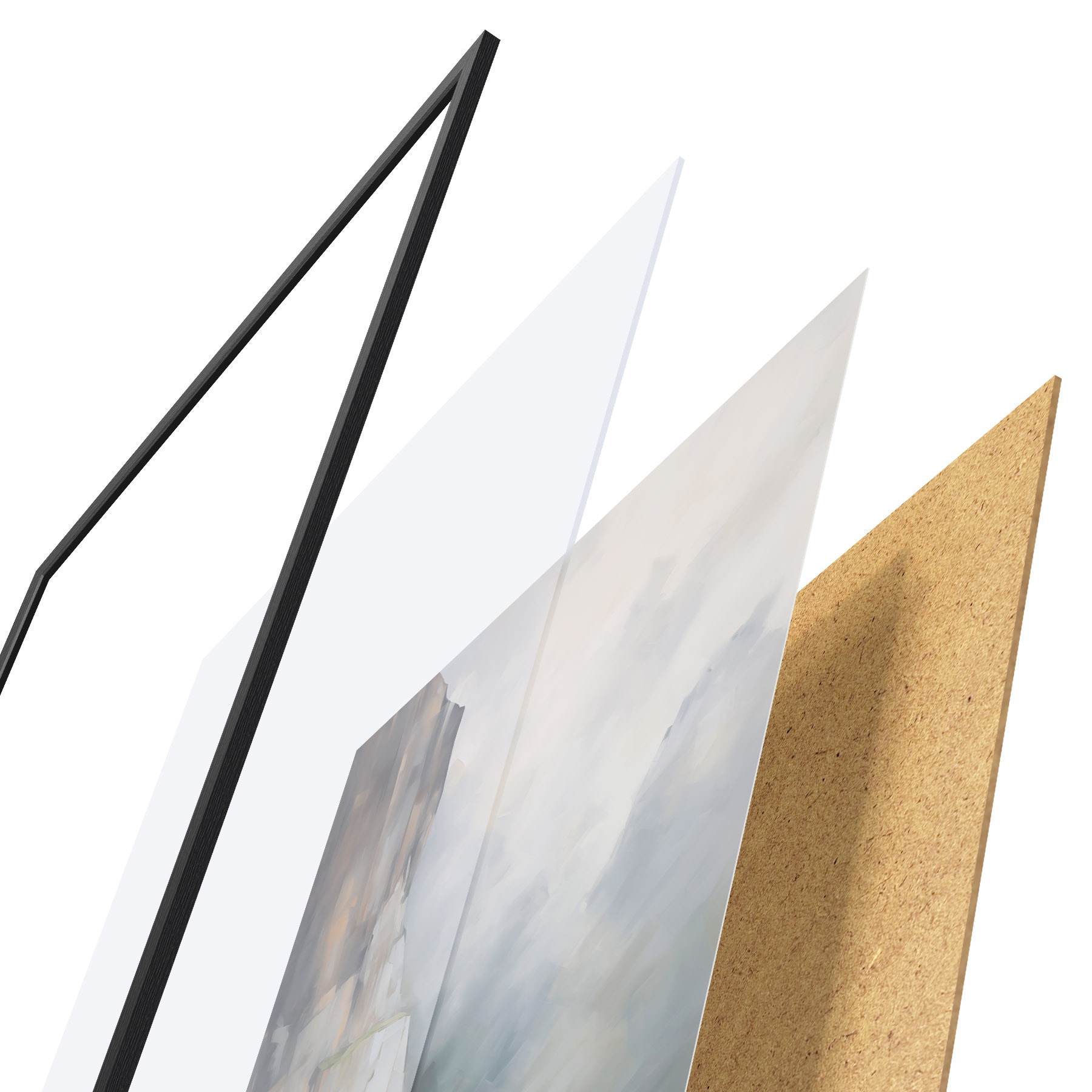 Poster Berglandschaft, Nachbildung eines Gemäldes f50135
