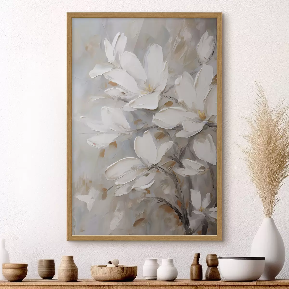 Poster Abstrakte Blumen, Nachbildung eines Gemäldes f50138
