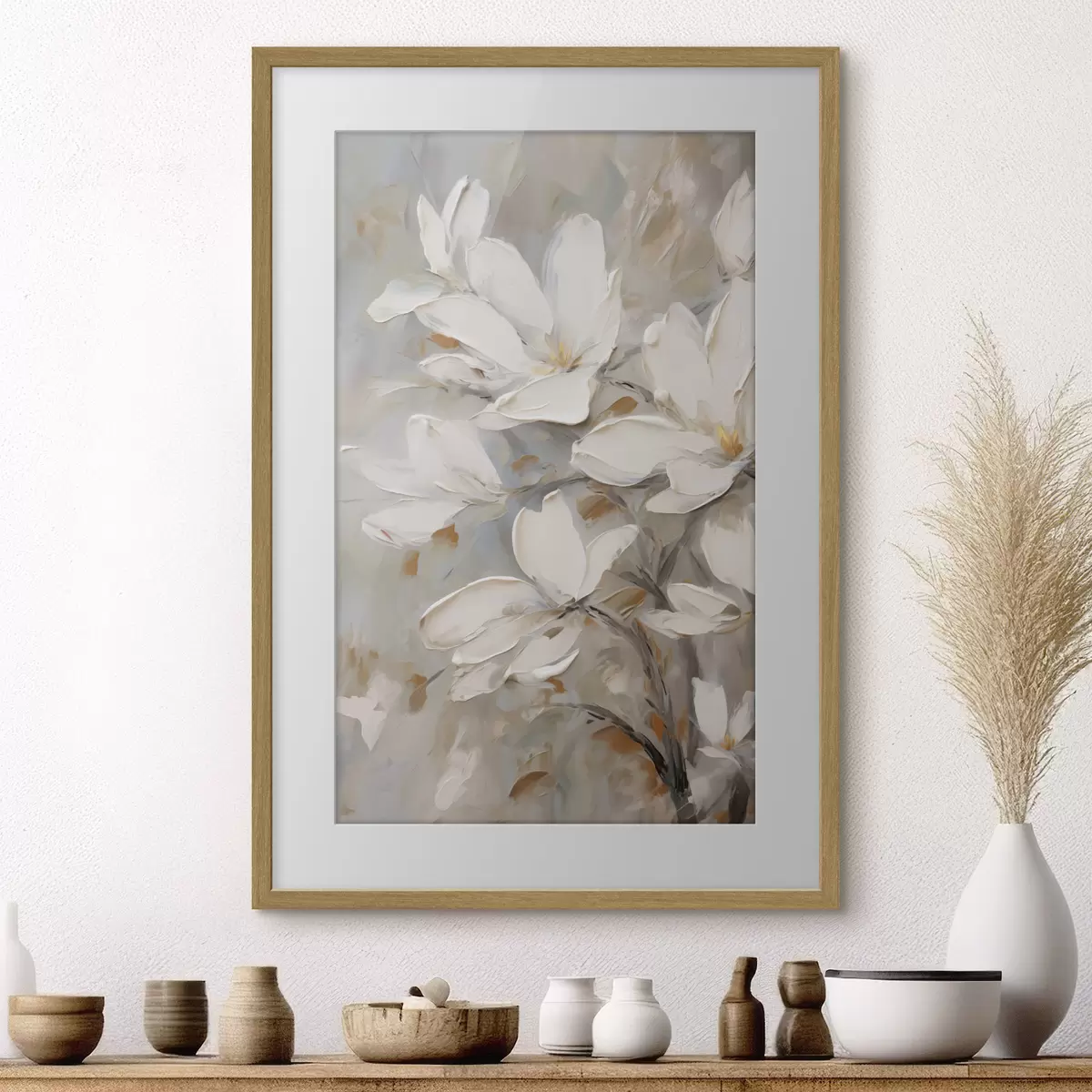 Poster Abstrakte Blumen, Nachbildung eines Gemäldes f50138
