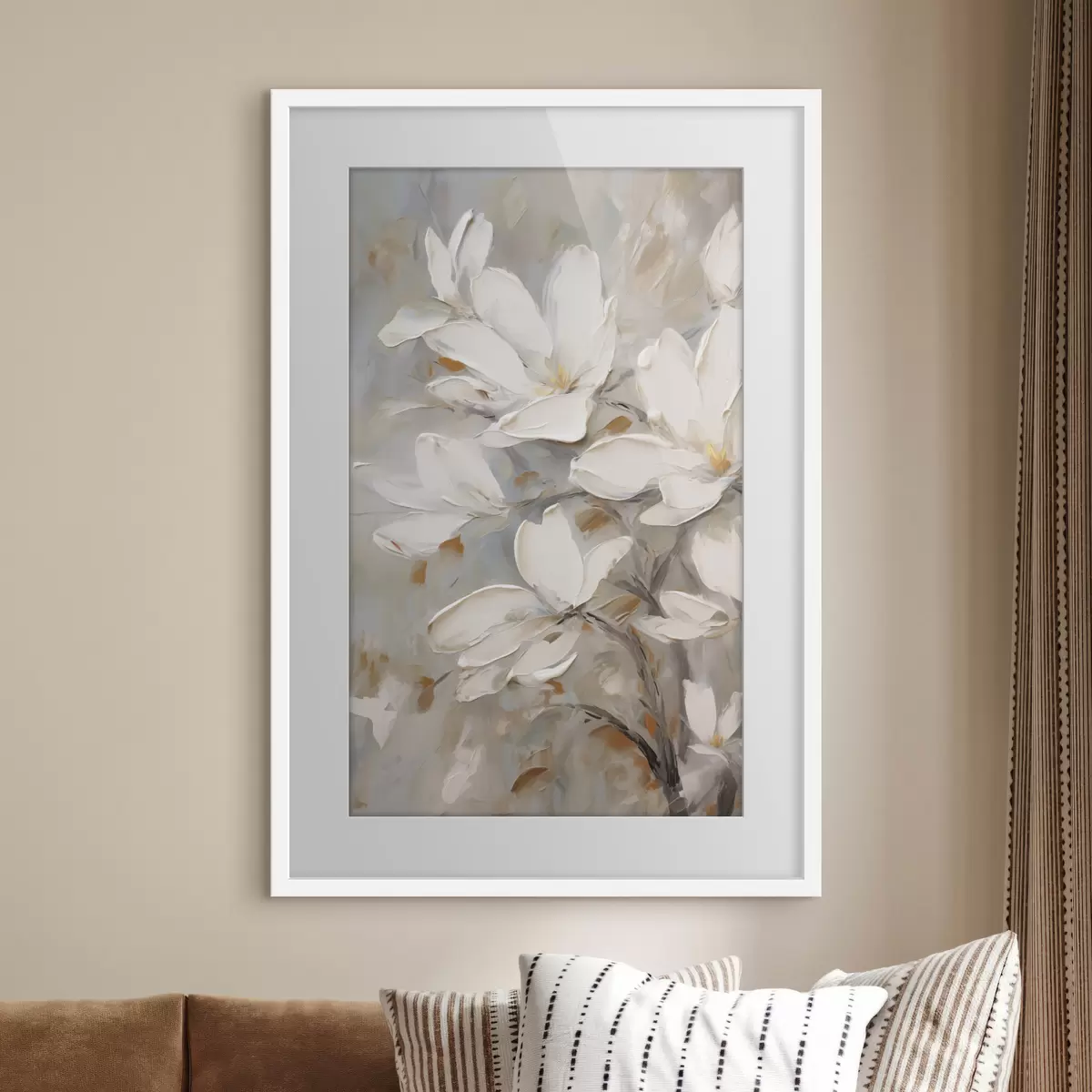 Poster Abstrakte Blumen, Nachbildung eines Gemäldes f50138