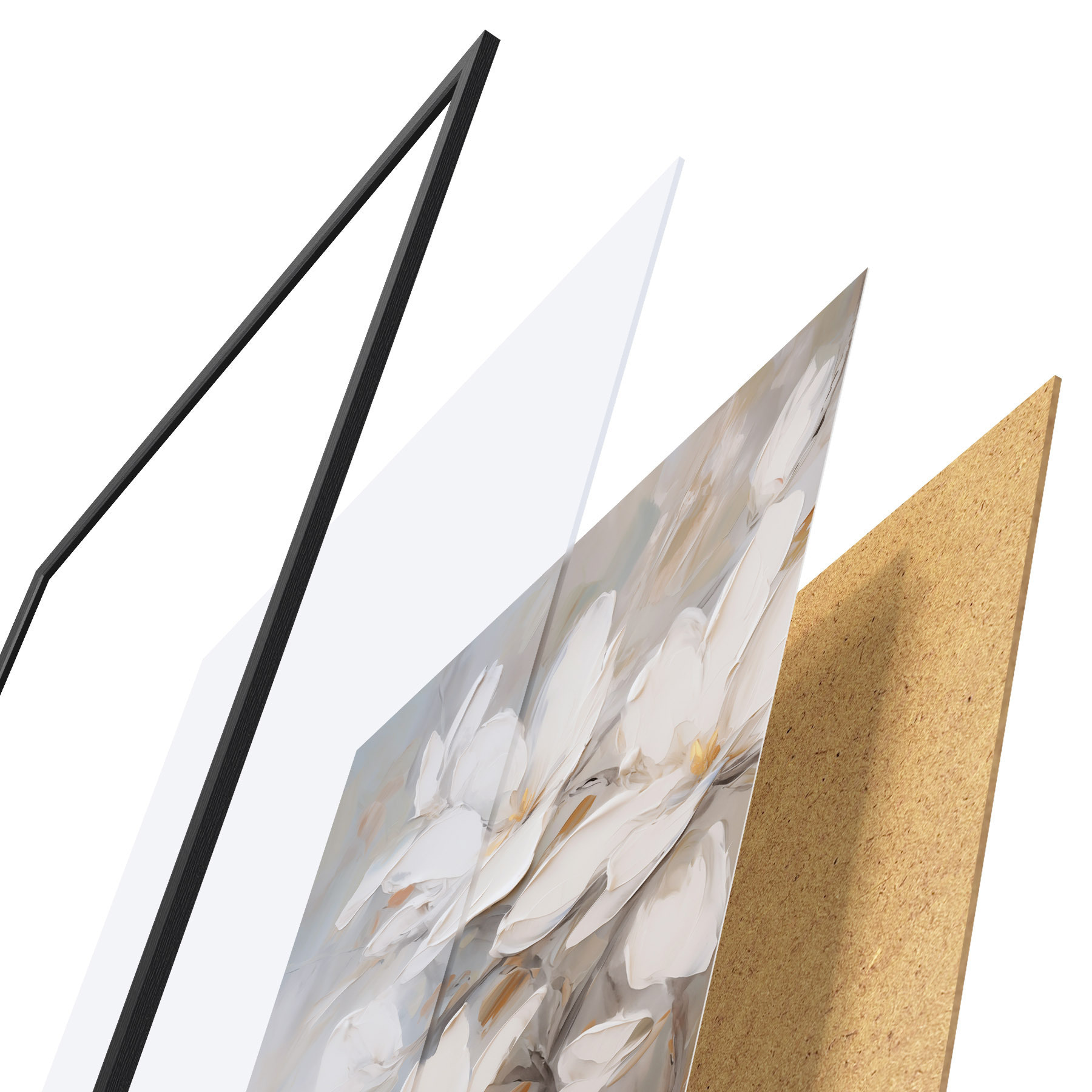 Poster Abstrakte Blumen, Nachbildung eines Gemäldes f50138