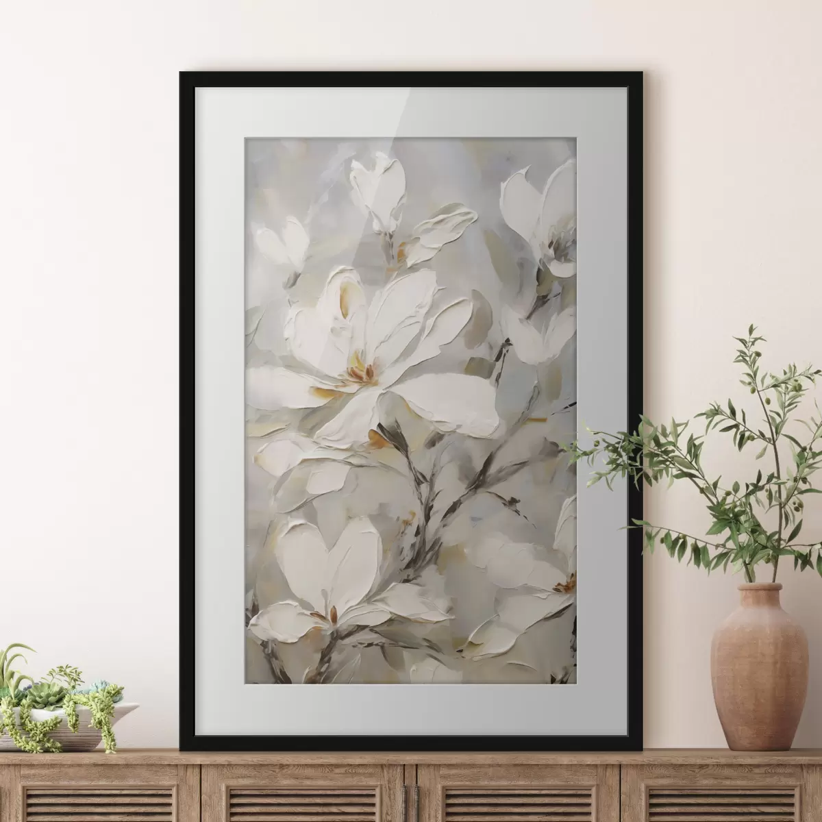 Poster Abstrakte Blumen, Nachbildung eines Gemäldes f50139