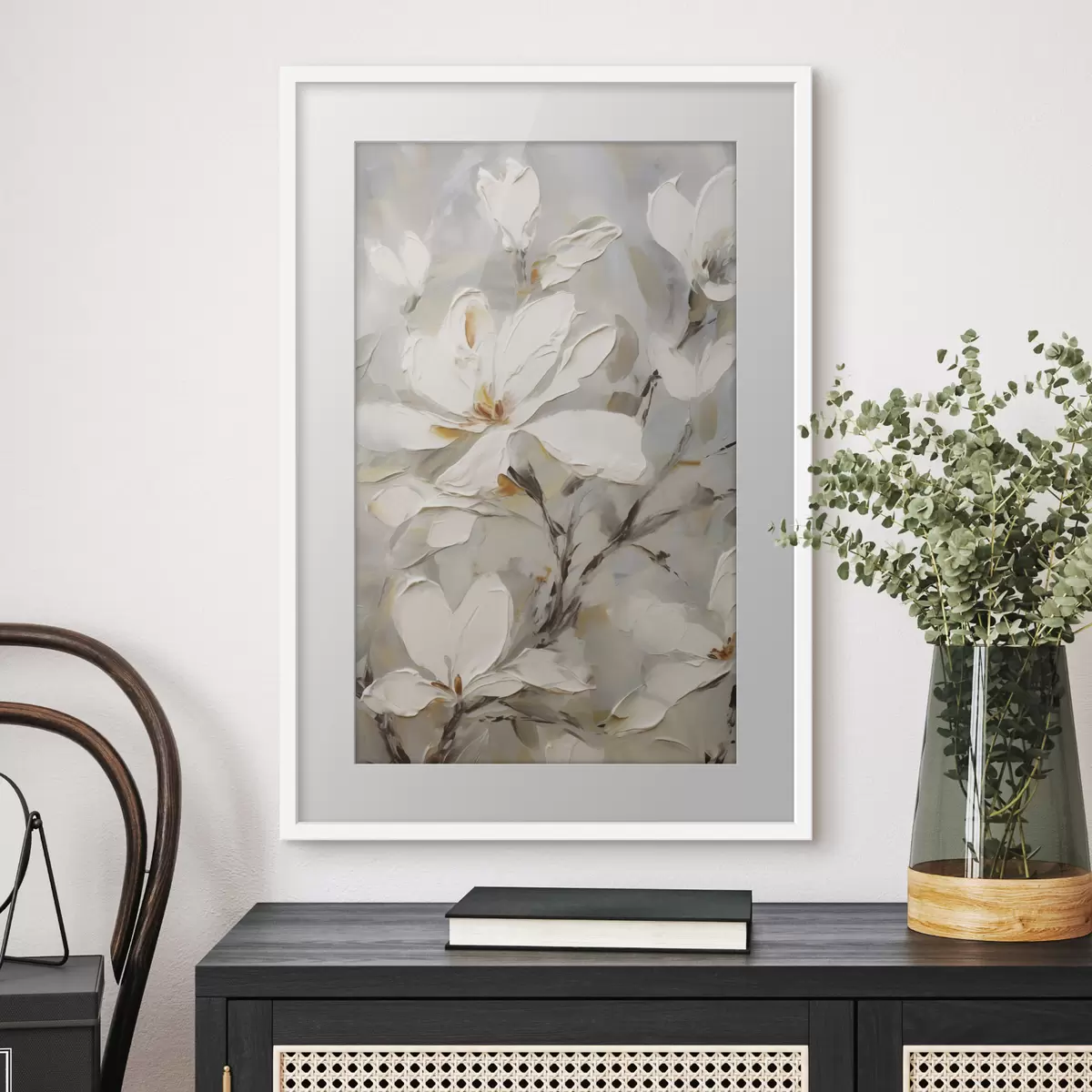Poster Abstrakte Blumen, Nachbildung eines Gemäldes f50139