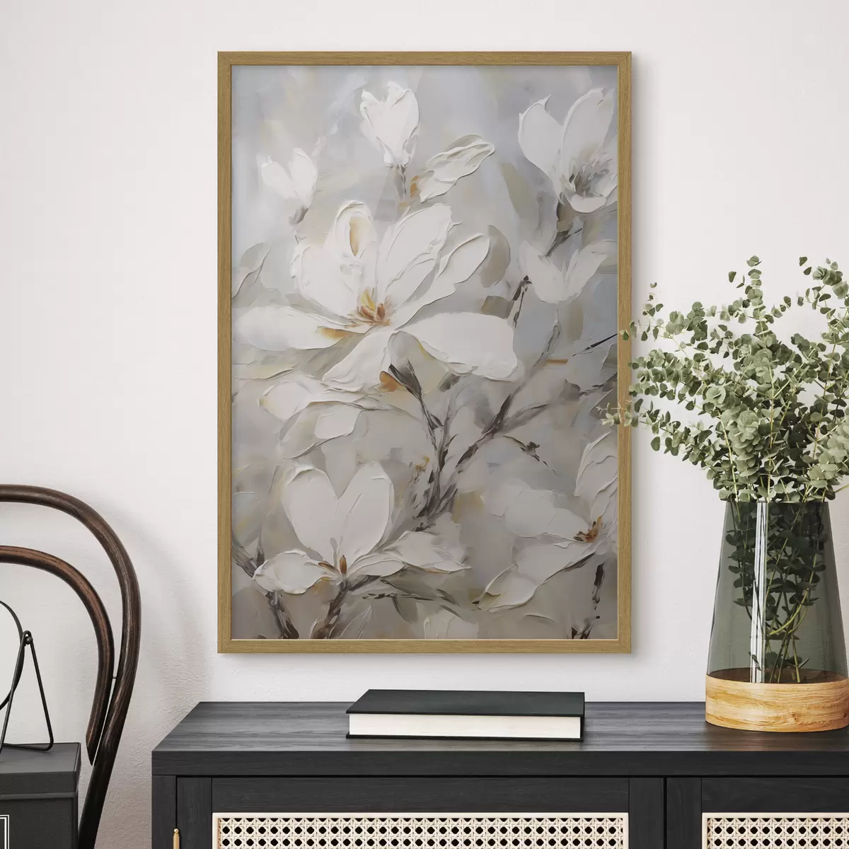 Poster Abstrakte Blumen, Nachbildung eines Gemäldes f50139