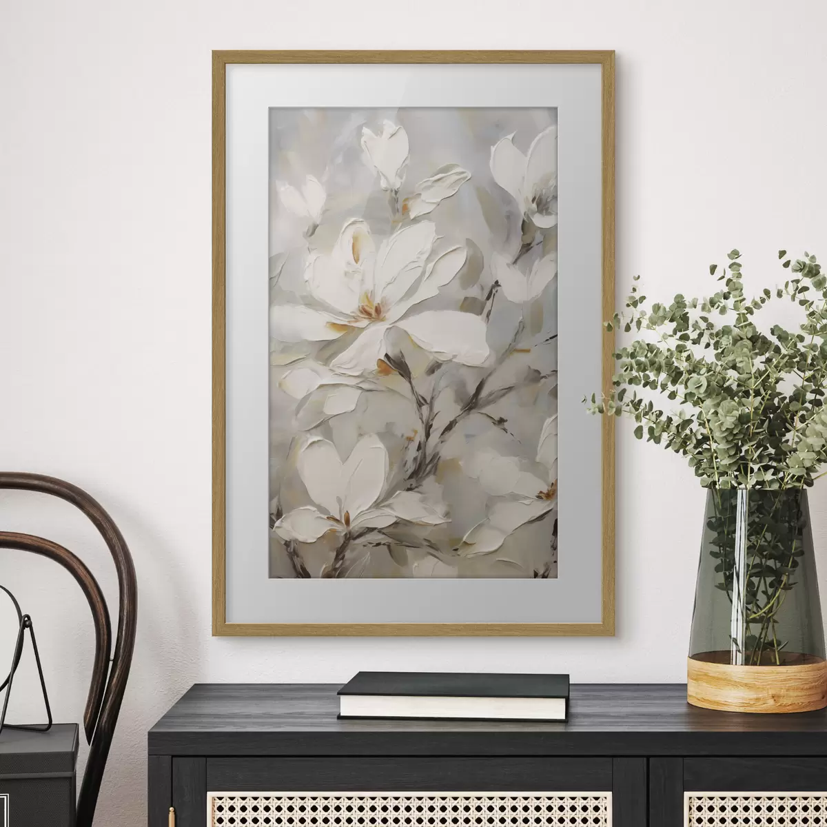 Poster Abstrakte Blumen, Nachbildung eines Gemäldes f50139