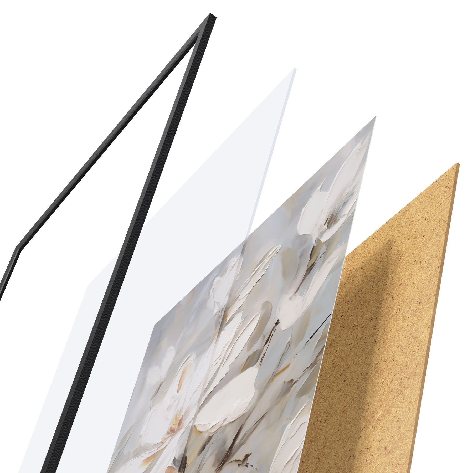 Poster Abstrakte Blumen, Nachbildung eines Gemäldes f50139