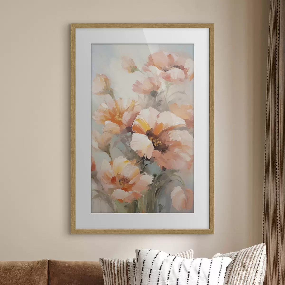 Poster Zarte Blumen, Nachbildung eines Gemäldes f50140