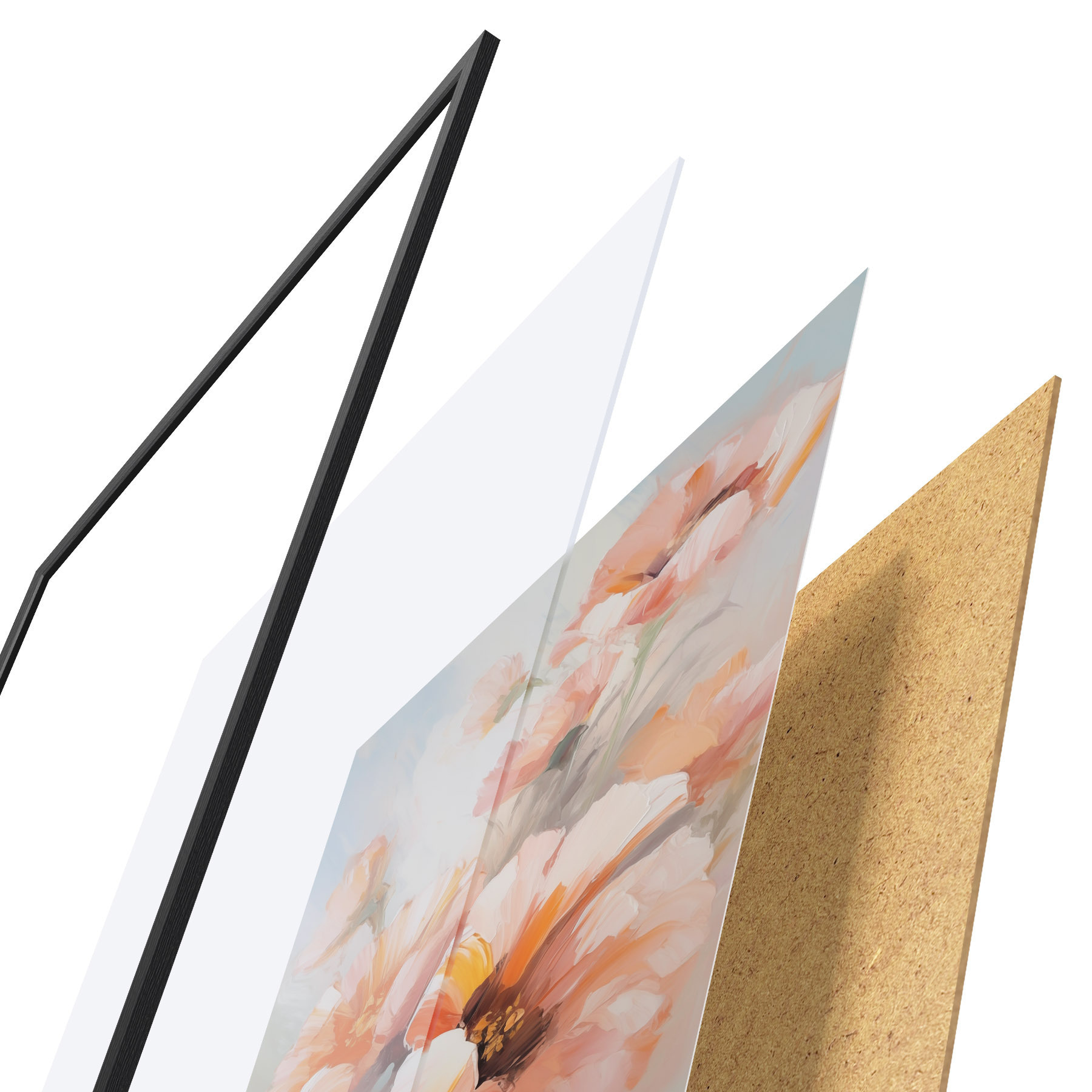 Poster Zarte Blumen, Nachbildung eines Gemäldes f50140