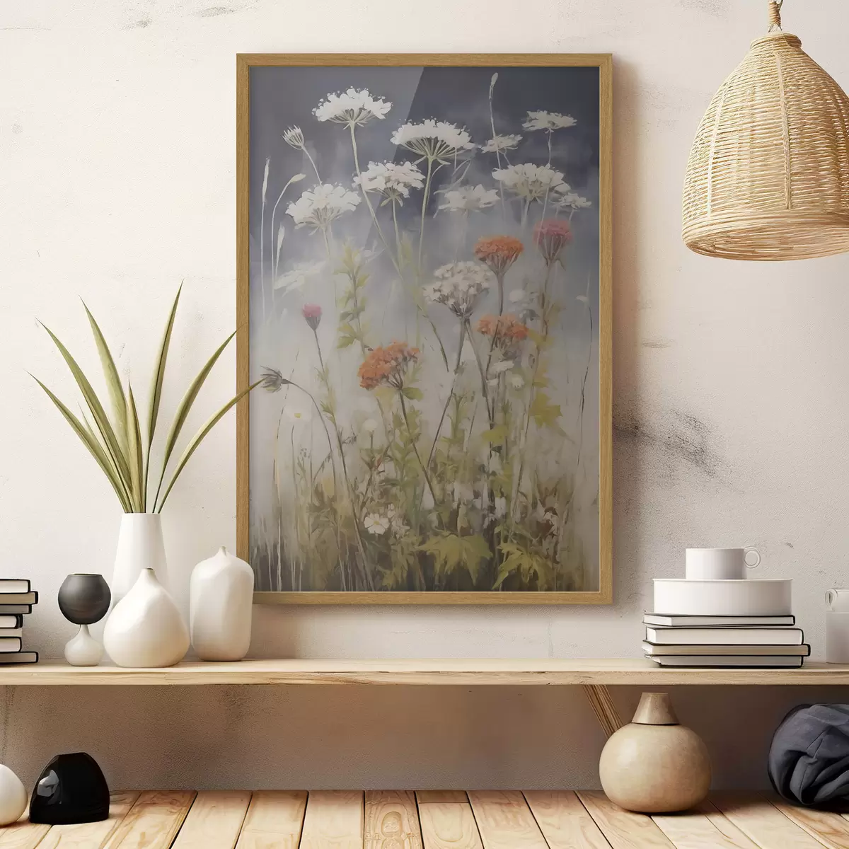 Poster Wiesengräser, Nachahmung eines Gemäldes f50142