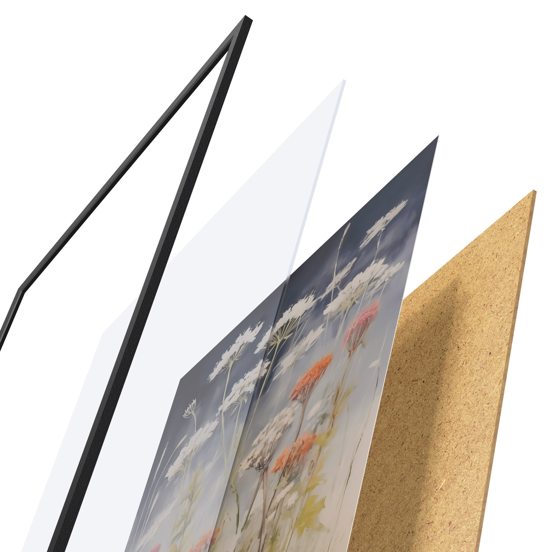 Poster Wiesengräser, Nachahmung eines Gemäldes f50142