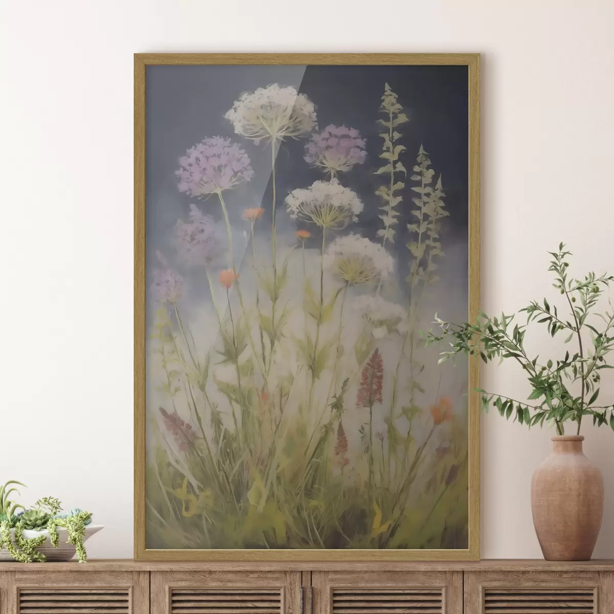 Poster Wiesengräser, Nachahmung eines Gemäldes f50143