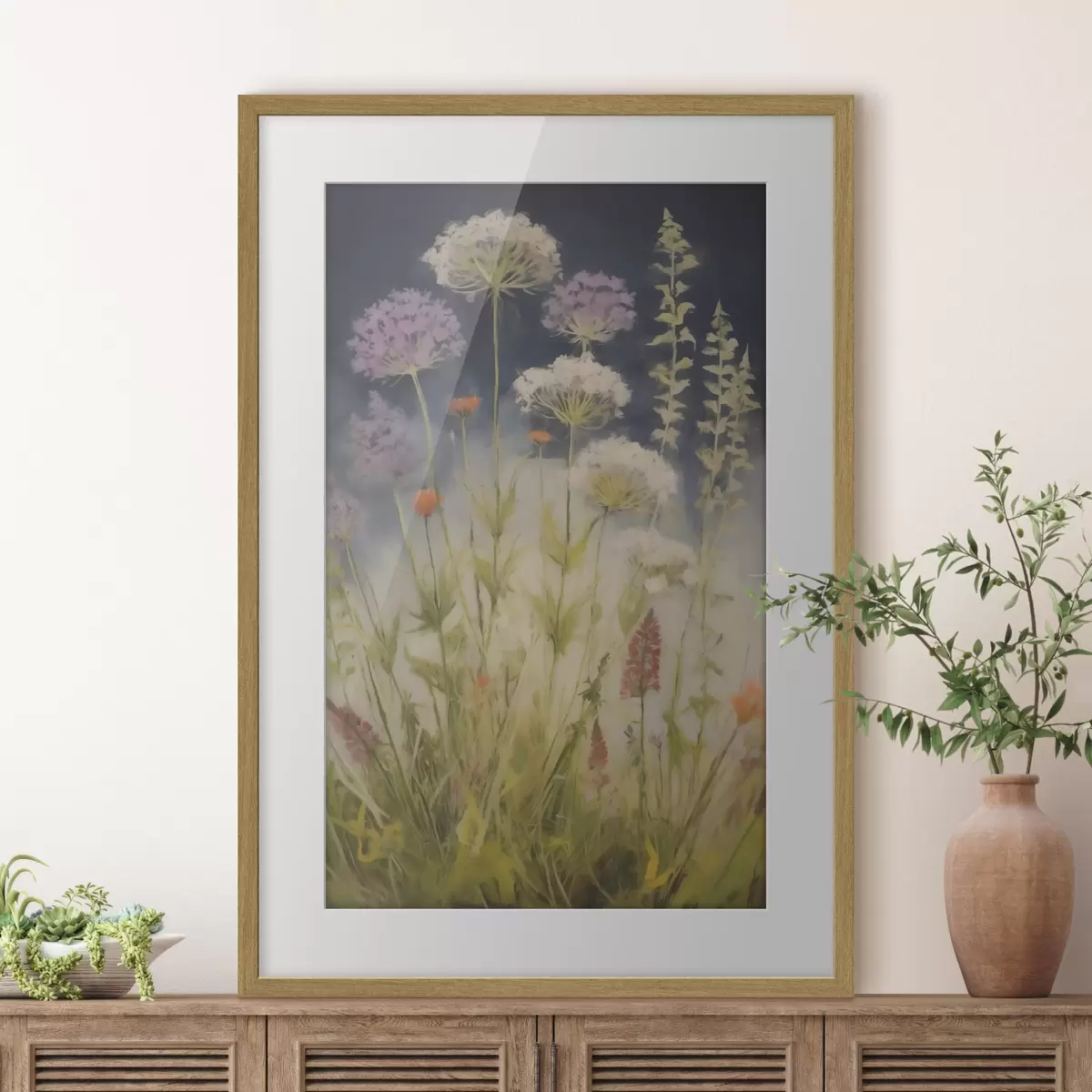 Poster Wiesengräser, Nachahmung eines Gemäldes f50143