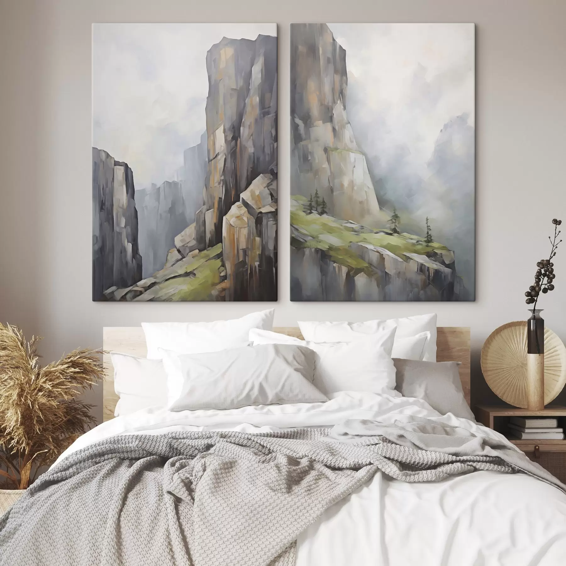 Wandbilder Berglandschaft, Nachbildung eines Gemäldes m30803