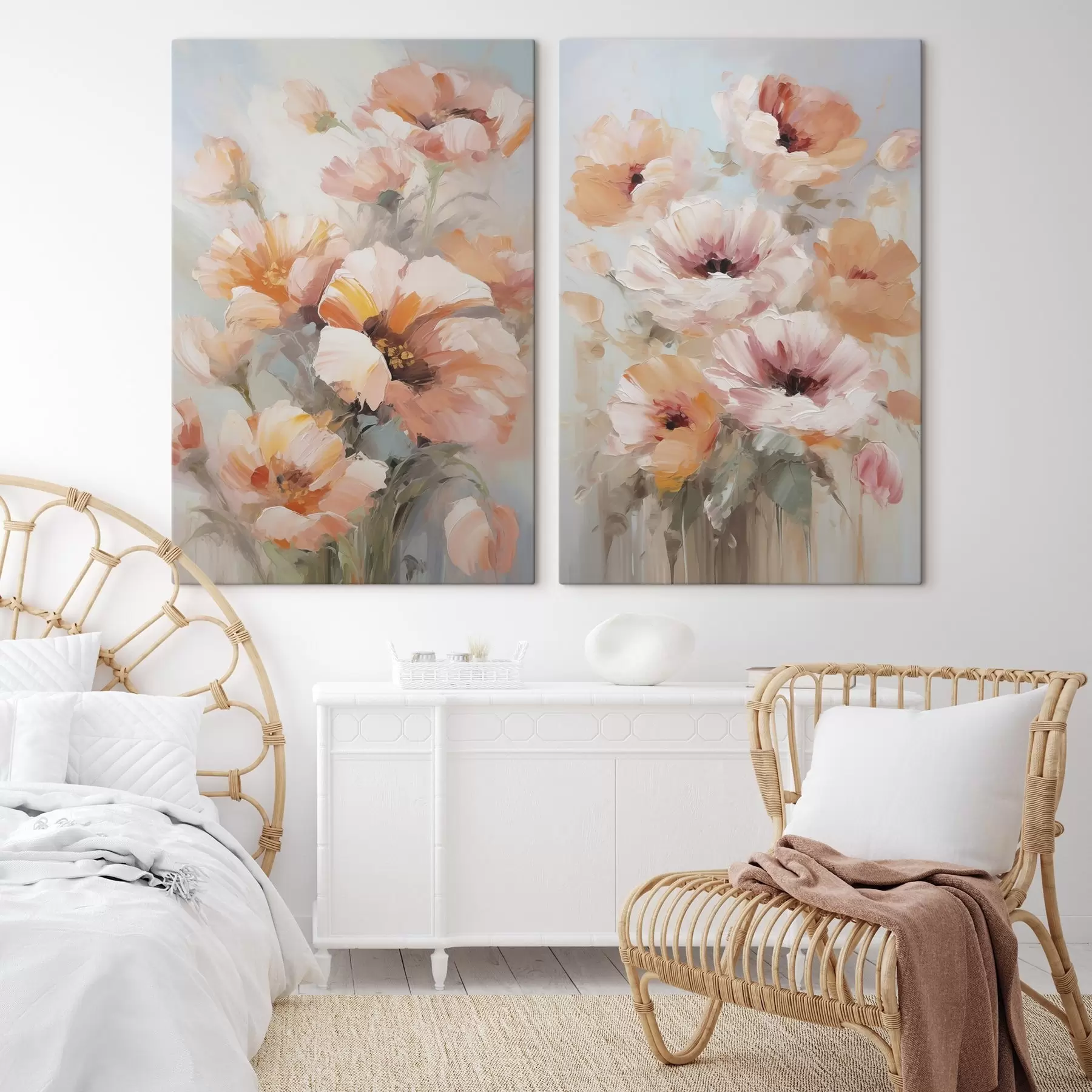 Wandbilder Zarte Blumen, Nachbildung eines Gemäldes m30806