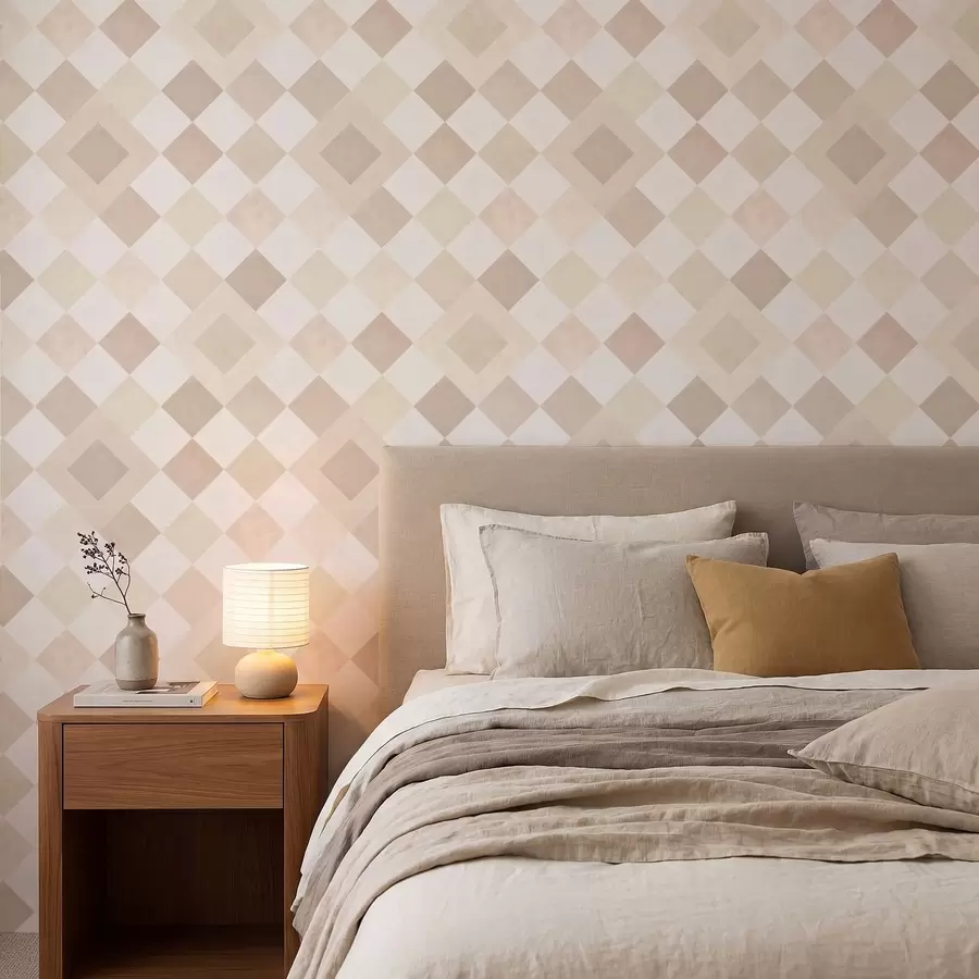 Fototapete Diamanten in warmen Creme- und Beigetönen a01247v2