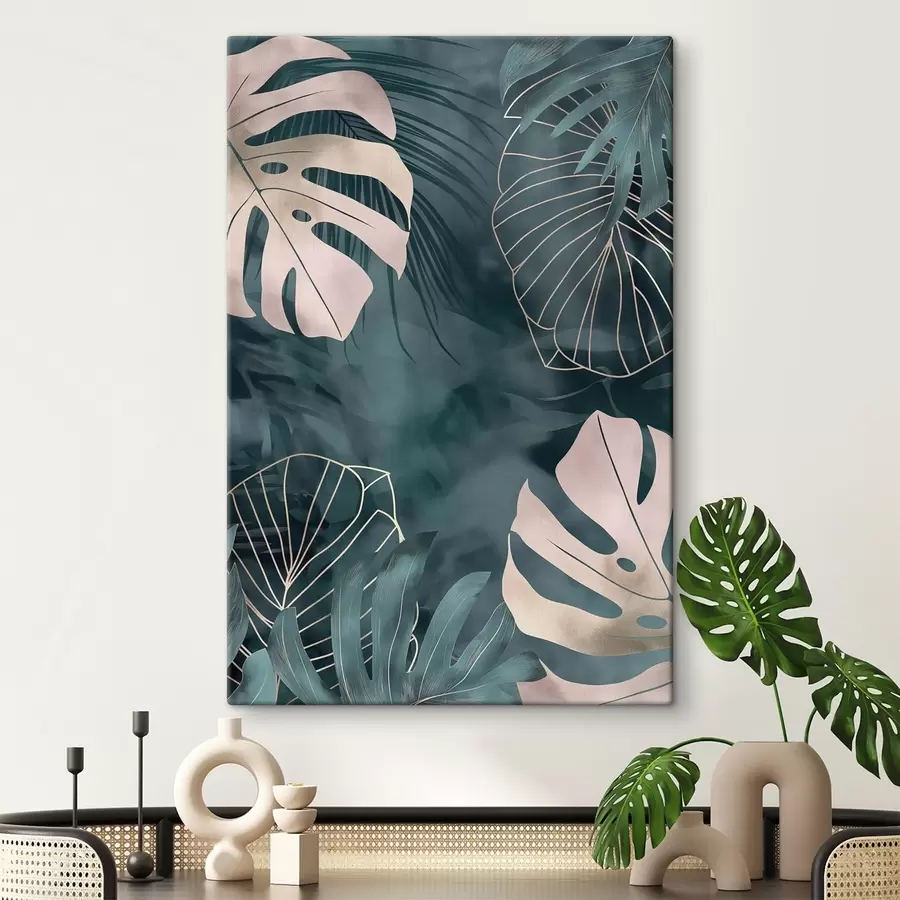 Wandbilder Monstera-Blätter s50177