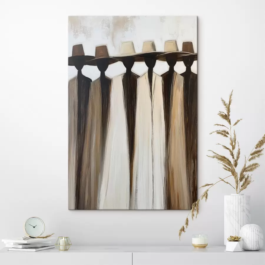 Wandbilder Abstrakte Figuren mit Hüten s50248