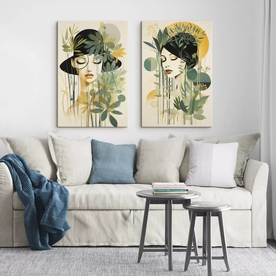 Fototapete Botanische Porträts von Frauen m30854