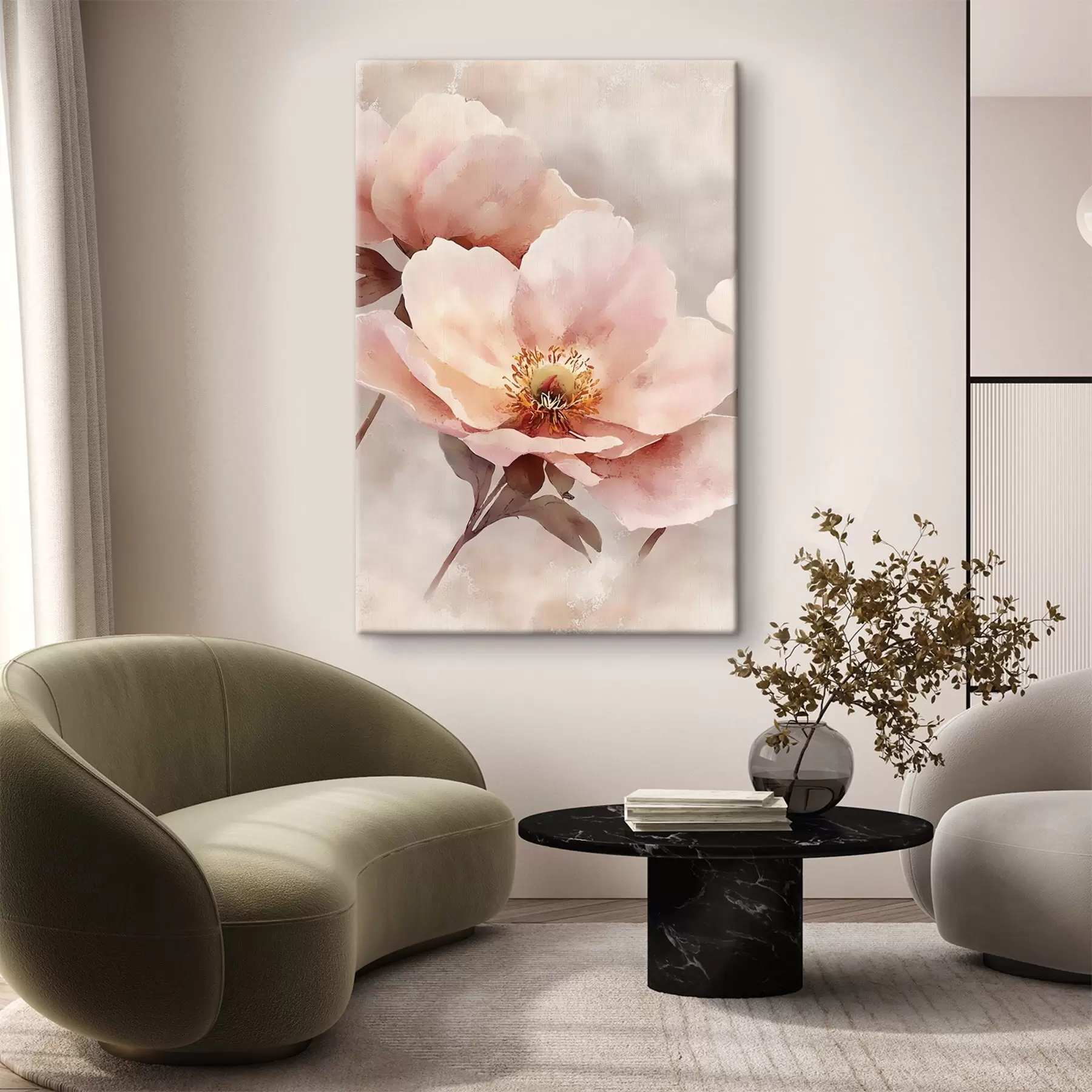 Wandbilder Zarte rosa Pfingstrose s50290