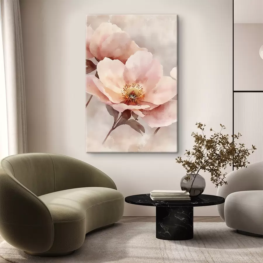 Wandbilder Zarte rosa Pfingstrose s50290