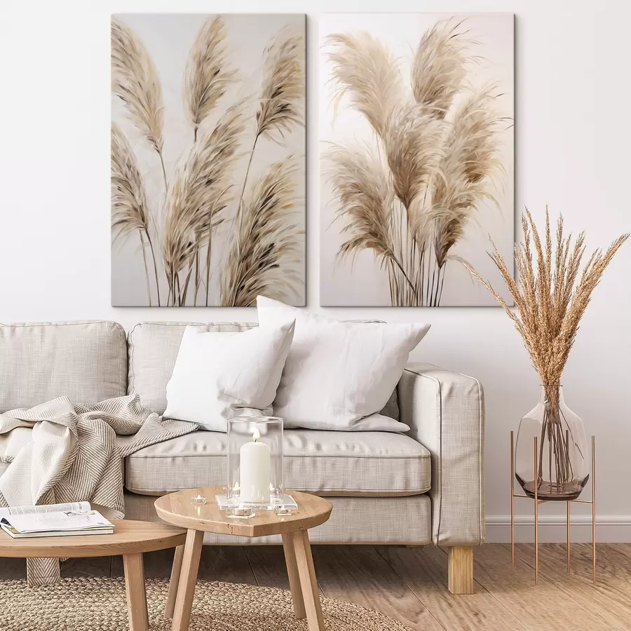 Wandbilder Pampas-Zweige, Imitationsgemälde m30861