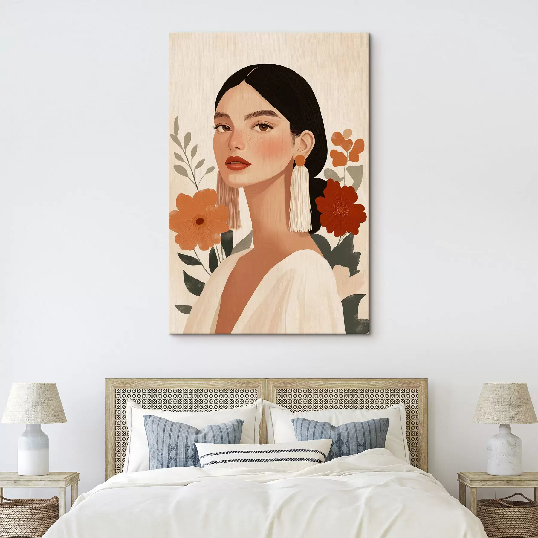 Wandbilder Mädchen mit Blumen s50320