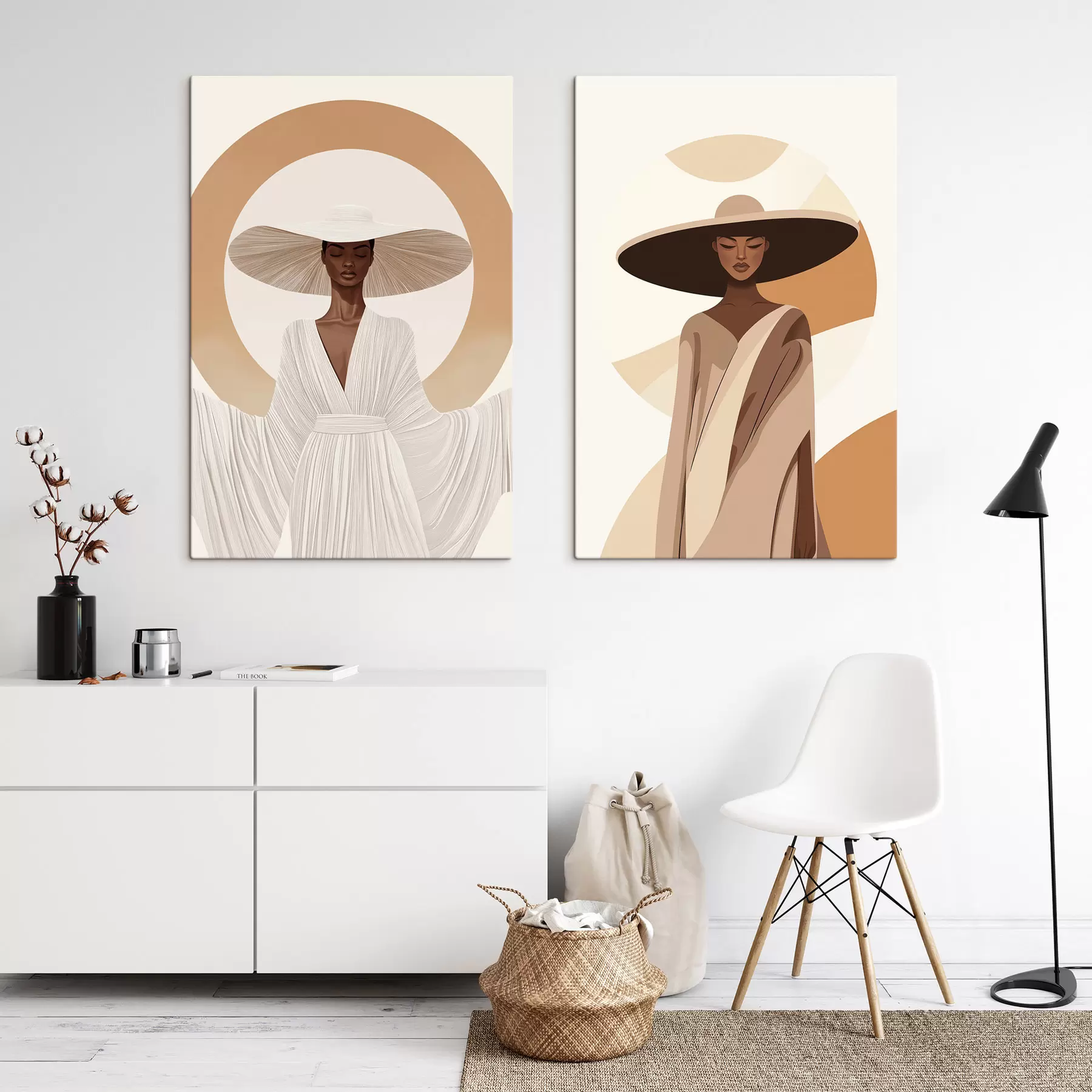 Wandbilder Frauen mit Hüten m30879