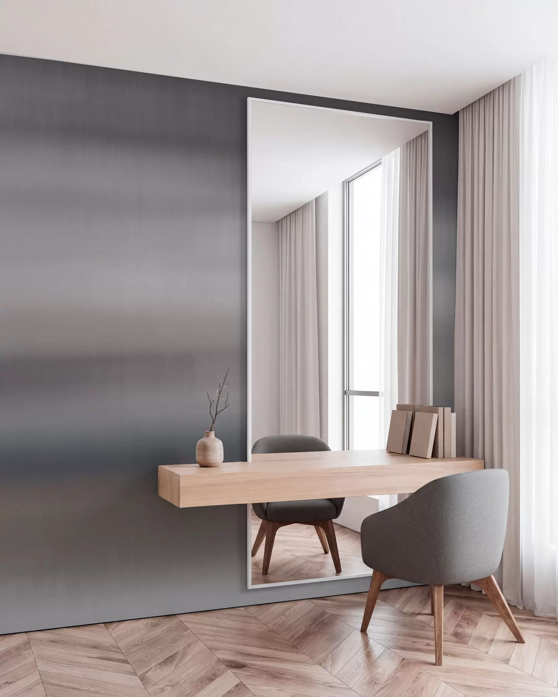 Fototapete Horizont in Graphit w05760