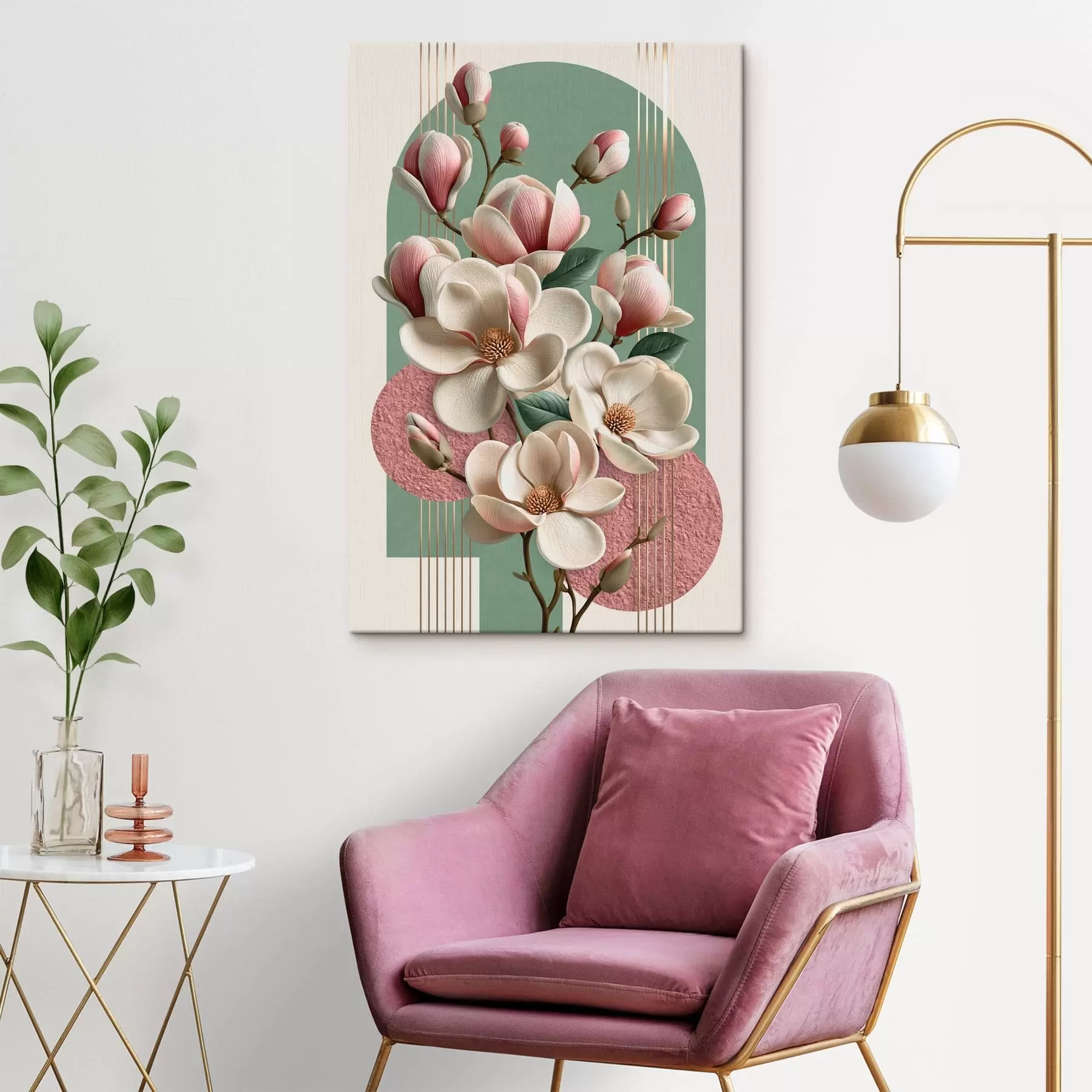 Wandbilder Abstraktion mit Magnolie s50167