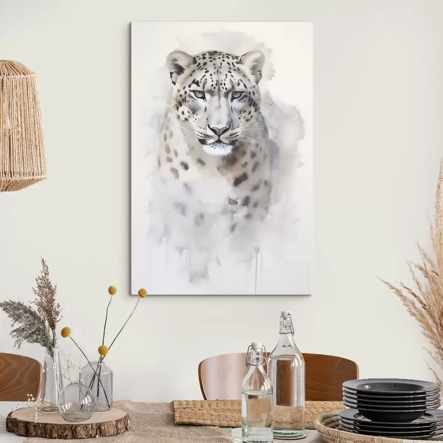 Wandbilder Porträt eines Leoparden, Nachbildung eines Gemäldes s50412