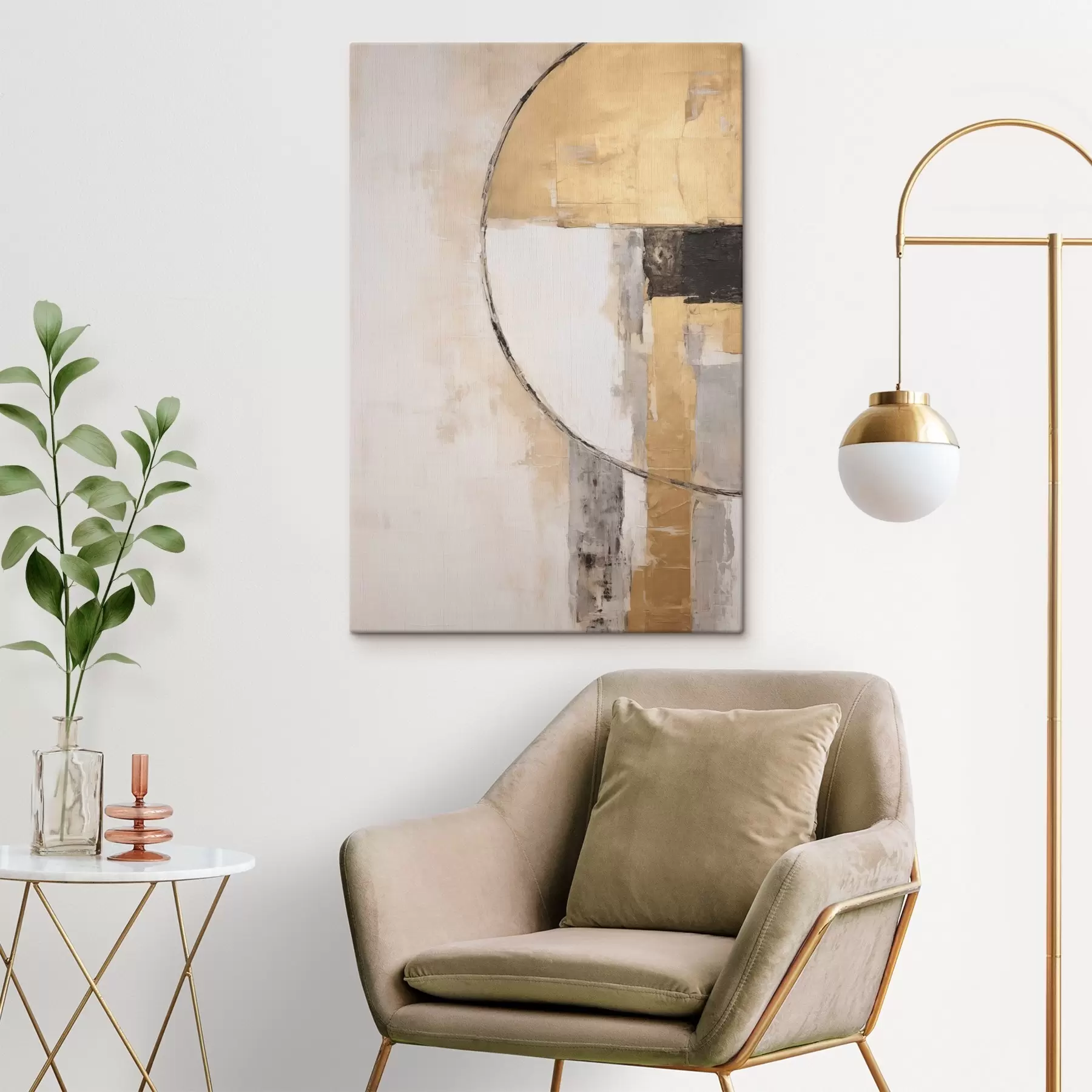 Wandbilder Abstrakte Komposition mit geometrischen Formen s50416