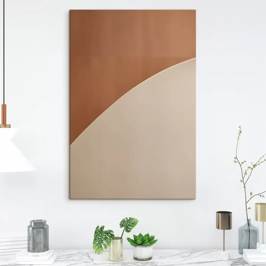 Wandbilder Geometrischer Bogen aus Terrakotta s50393