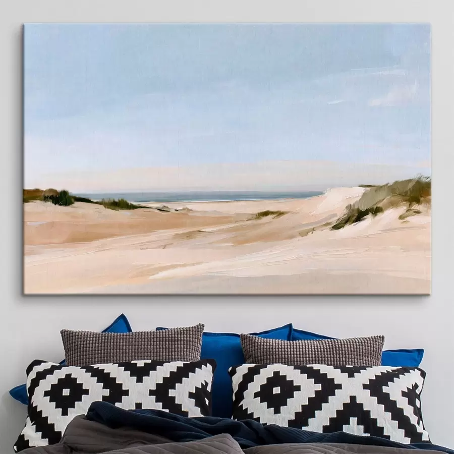 Wandbilder Strandgräser am Meer im warmen Licht s50576