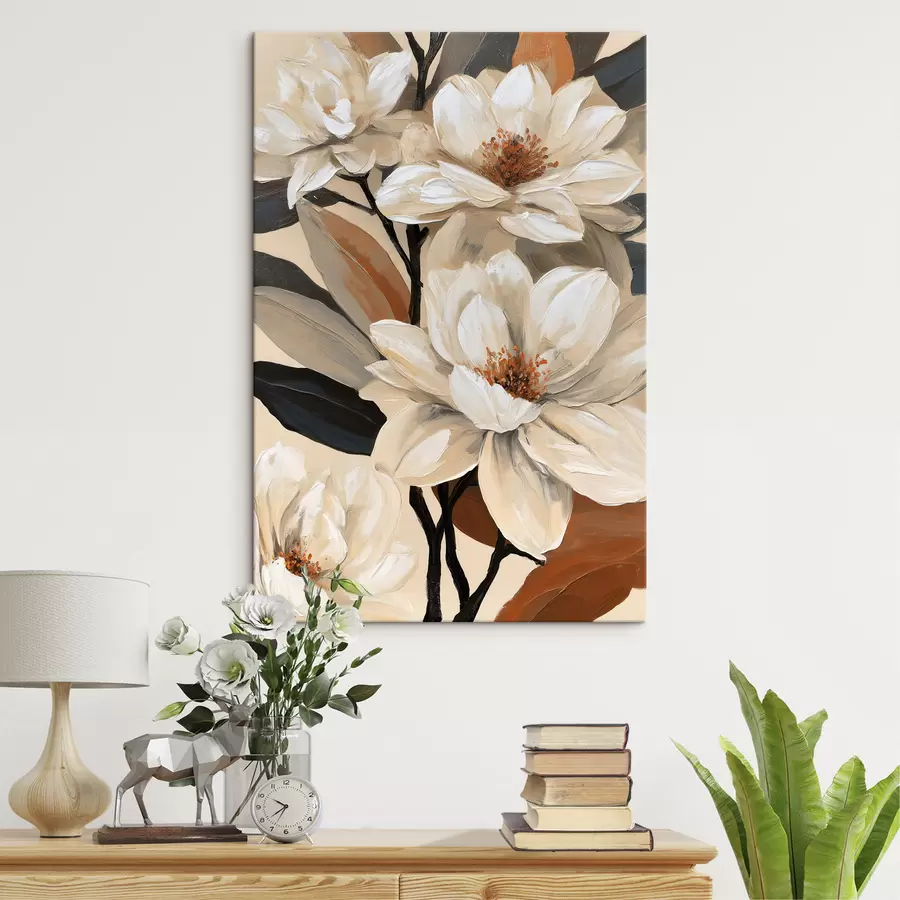 Wandbilder Magnolien im Vintage-Stil s50684