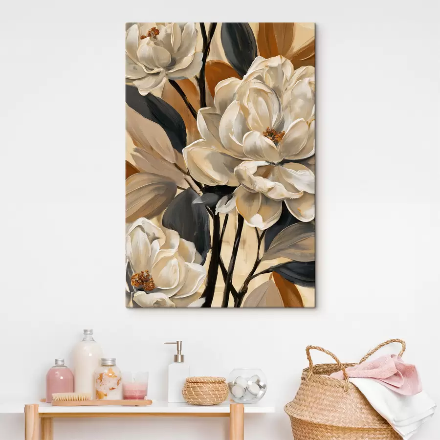 Wandbilder Magnolien im Vintage-Stil s50685