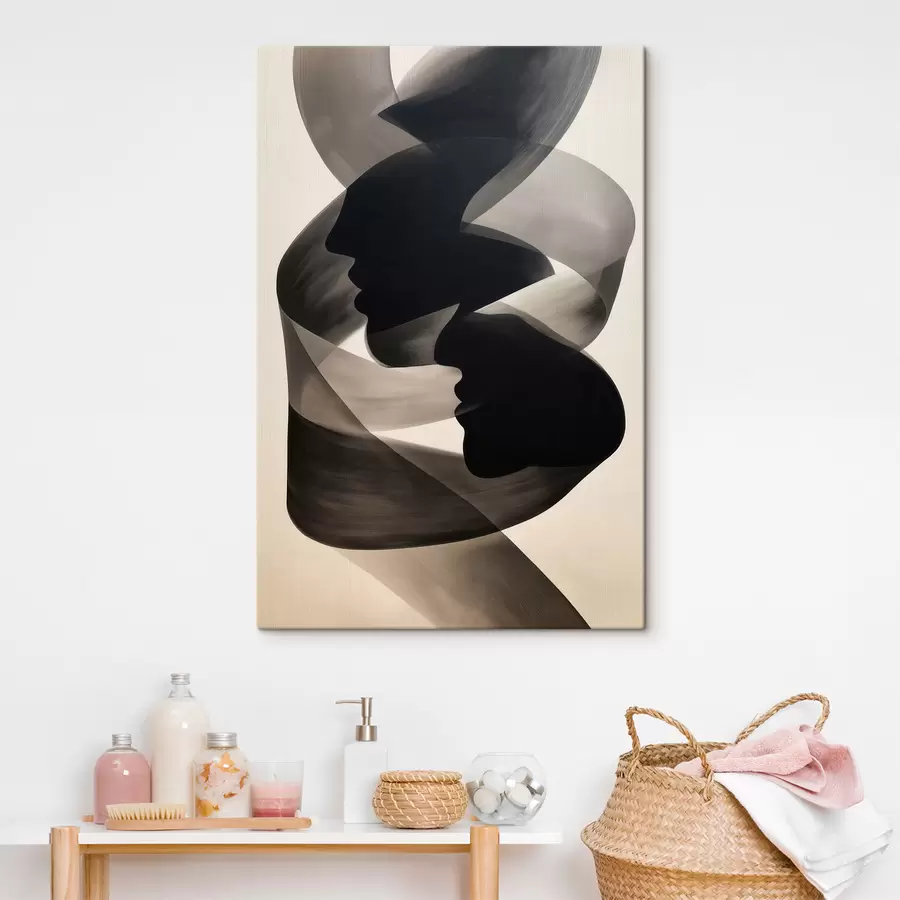 Wandbilder Abstrakte Silhouettengesichter s50697