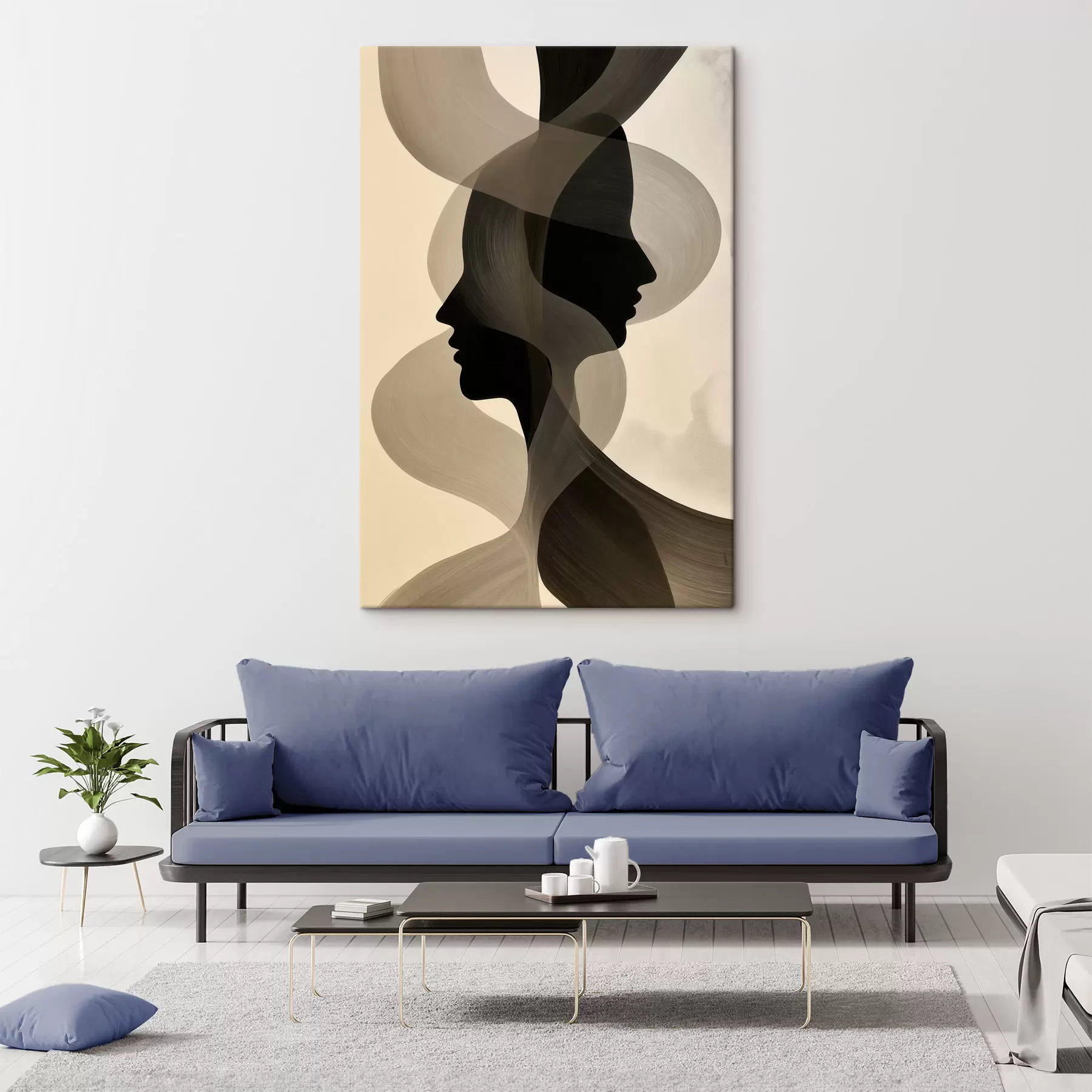 Wandbilder Abstrakte Silhouettengesichter s50698