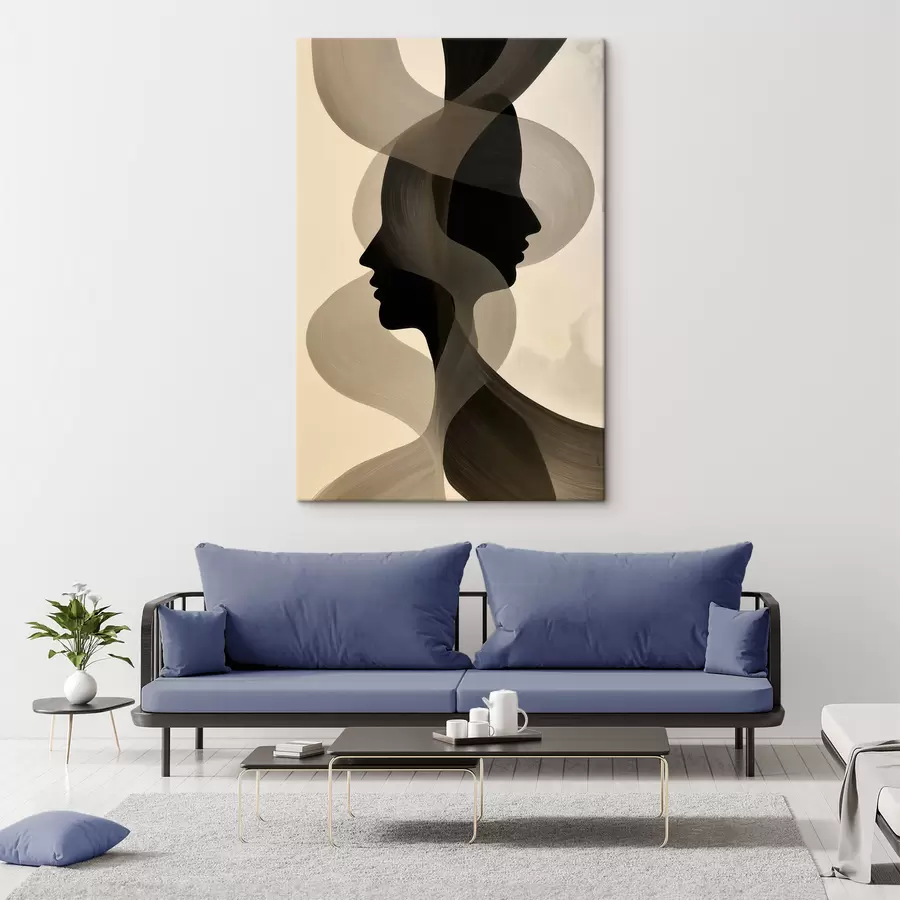Wandbilder Abstrakte Silhouettengesichter s50698