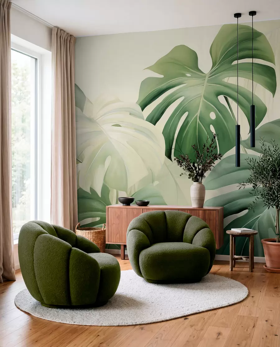 Fototapete Monstera in Grün w05909