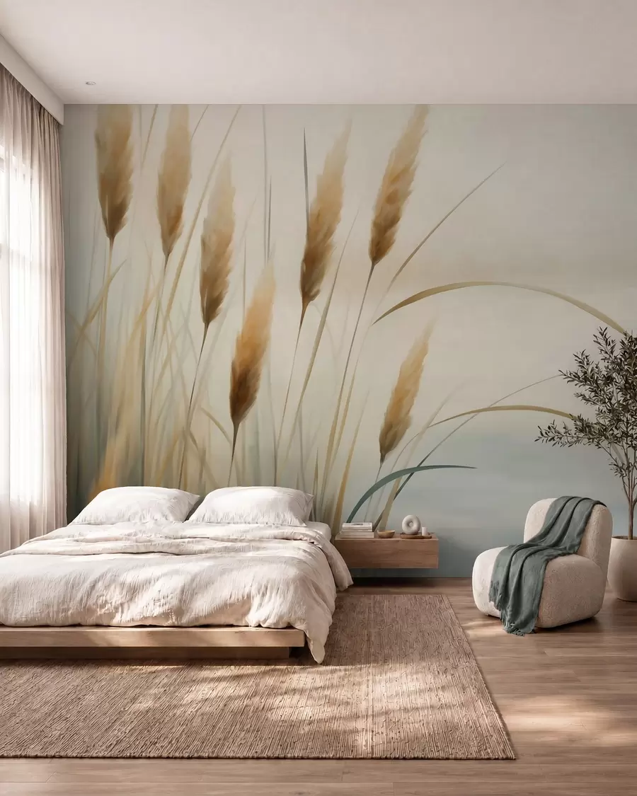 Fototapete Goldene Halme w05902