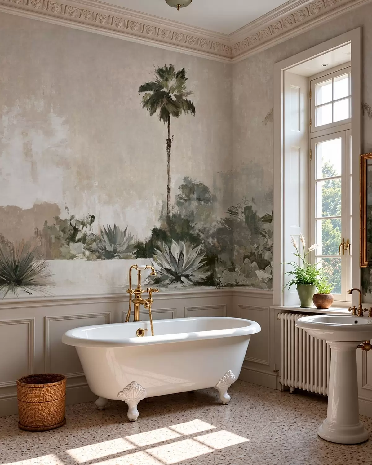 Fototapete Palme im Vintagestil w05921