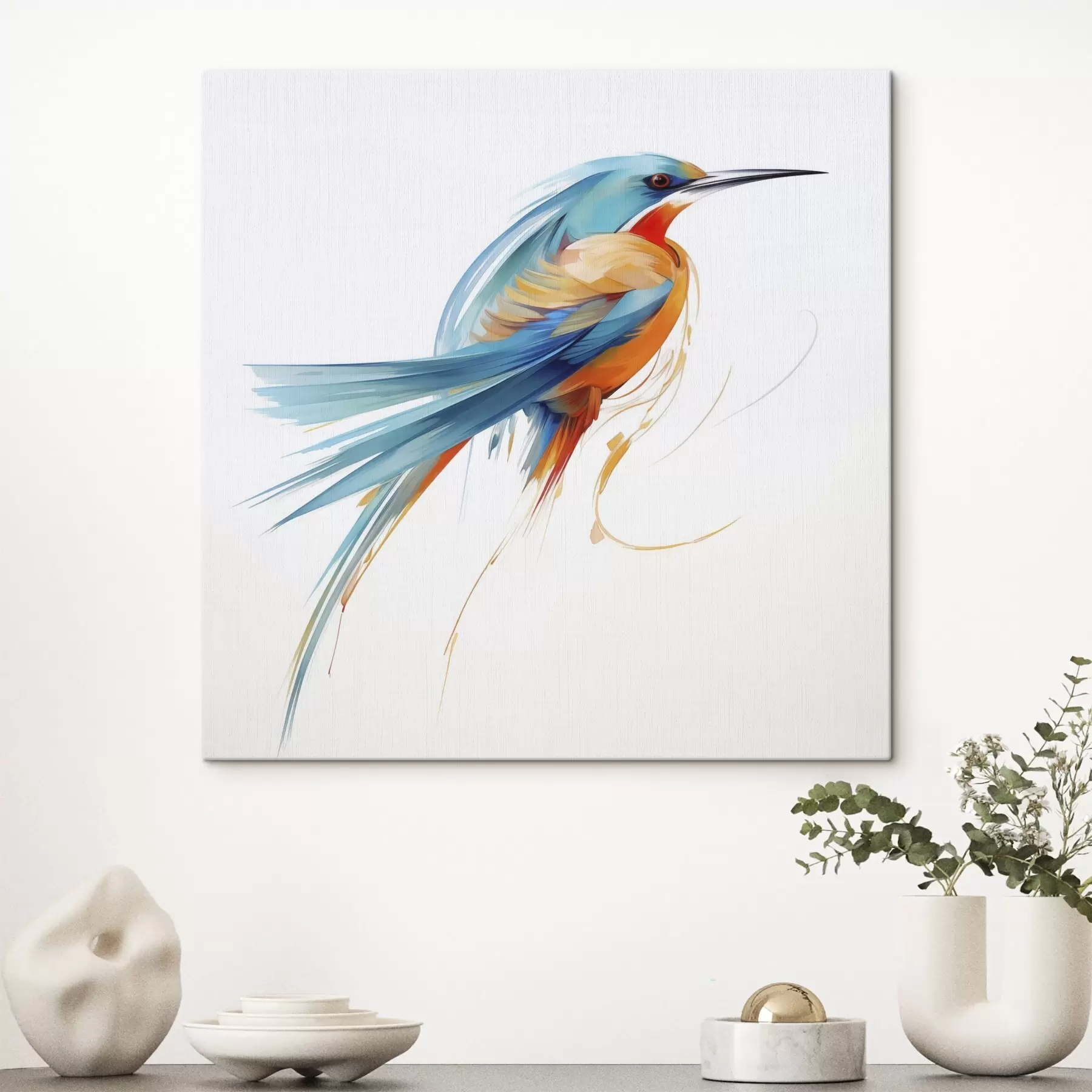 Wandbilder Abstrakter Vogel, Nachbildung eines Gemäldes s50782