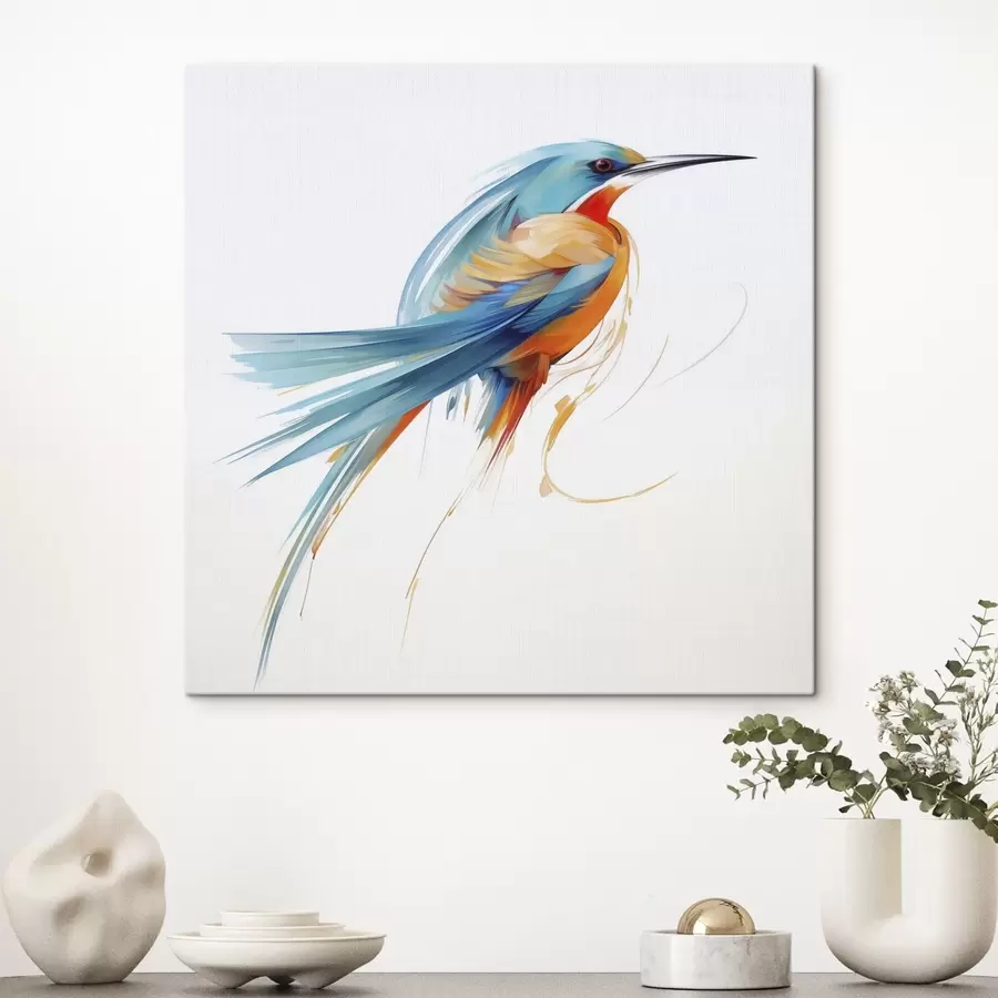 Wandbilder Abstrakter Vogel, Nachbildung eines Gemäldes s50782